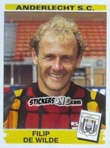 Sticker Filip De Wilde - Football Belgium 1995-1996 n. 28 - Panini