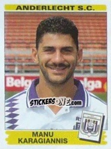 Sticker Manu Karagiannis - Football Belgium 1995-1996 n. 36 - Panini