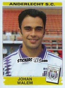 Sticker Johan Walem - Football Belgium 1995-1996 n. 37 - Panini