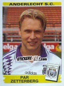 Sticker Par Zetterberg - Football Belgium 1995-1996 - Panini