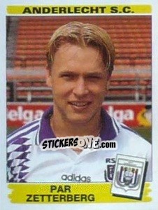 Sticker Par Zetterberg - Football Belgium 1995-1996 n. 41 - Panini