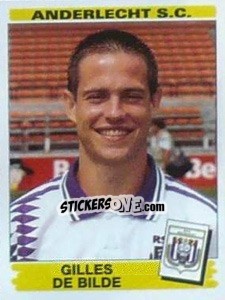 Sticker Gilles De Bilde - Football Belgium 1995-1996 - Panini