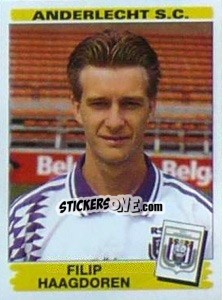 Sticker Filip Haagdoren - Football Belgium 1995-1996 n. 44 - Panini