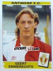 Sticker Geert Emmerechts - Football Belgium 1995-1996 n. 52 - Panini