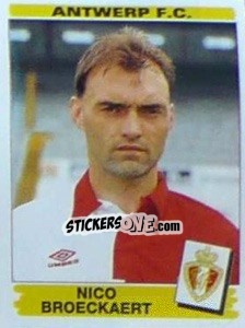 Sticker Nico Broeckaert - Football Belgium 1995-1996 - Panini