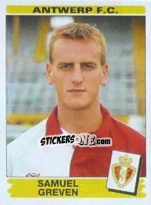 Sticker Samuel Greven - Football Belgium 1995-1996 - Panini