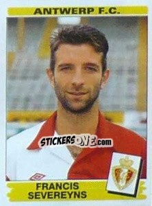 Sticker Francis Severeyns - Football Belgium 1995-1996 - Panini