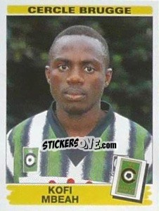 Figurina Kofi Mbeah - Football Belgium 1995-1996 - Panini