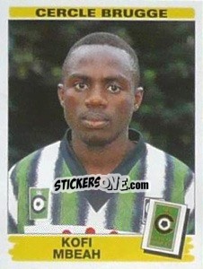 Sticker Kofi Mbeah - Football Belgium 1995-1996 n. 92 - Panini