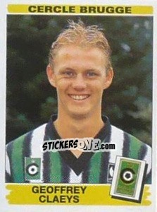 Sticker Geoffrey Claeys - Football Belgium 1995-1996 - Panini