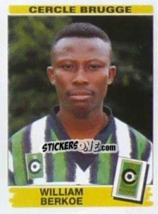 Sticker William Berkoe - Football Belgium 1995-1996 - Panini