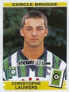 Sticker Christophe Lauwers - Football Belgium 1995-1996 - Panini