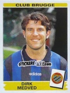 Figurina Dirk Medved - Football Belgium 1995-1996 - Panini
