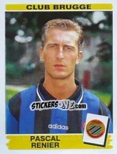 Sticker Pascal Renier - Football Belgium 1995-1996 n. 106 - Panini