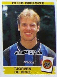 Figurina Tjorven De Brul - Football Belgium 1995-1996 - Panini