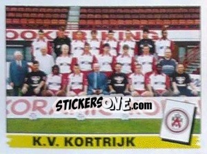 Sticker K.V. Kortrijk (Elftal-Equipe) - Football Belgium 1995-1996 - Panini