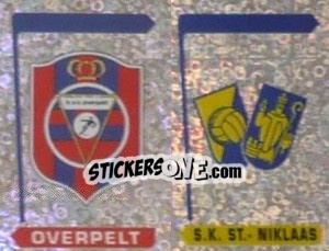 Figurina Overpelt - S.K. St.-Niklaas  (Embleem-Armoiries) - Football Belgium 1995-1996 - Panini