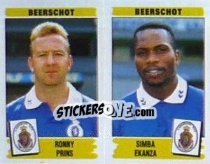 Figurina Ronny Prins / Simba Ekanza - Football Belgium 1995-1996 - Panini