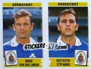Cromo Marc van der Linden / Krzysztof Stefanski - Football Belgium 1995-1996 - Panini