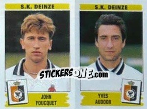 Sticker John Foucquet / Yves Audoor - Football Belgium 1995-1996 n. 386 - Panini