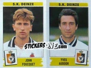 Sticker John Foucquet / Yves Audoor - Football Belgium 1995-1996 - Panini