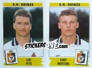 Sticker Luc Feys / Kurt Mertens - Football Belgium 1995-1996 n. 387 - Panini