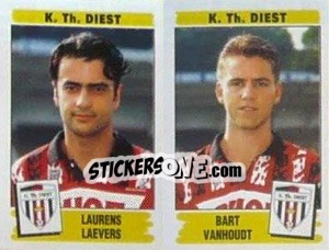 Figurina Laurens Laevers / Bart Vanhoudt - Football Belgium 1995-1996 n. 389 - Panini