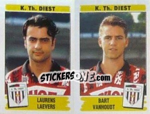 Figurina Laurens Laevers / Bart Vanhoudt - Football Belgium 1995-1996 - Panini