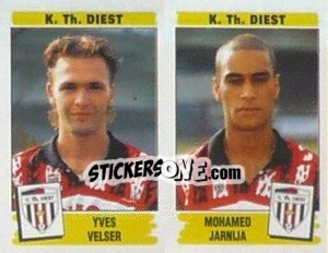 Sticker Yves Velser / Mohamed Jarnija - Football Belgium 1995-1996 - Panini