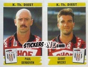 Sticker Paul Derboven / Geert Weckx - Football Belgium 1995-1996 - Panini