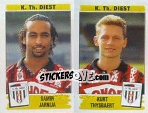 Figurina Samir Jarnija / Kurt Thysbaert - Football Belgium 1995-1996 n. 392 - Panini
