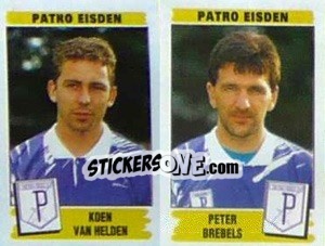 Figurina Koen van Helden / Peter Brebels - Football Belgium 1995-1996 n. 395 - Panini