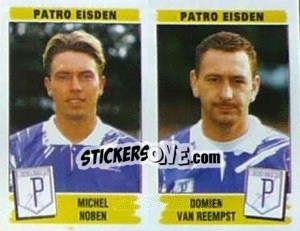 Sticker Michel Noben / Domien van Reempst - Football Belgium 1995-1996 n. 396 - Panini