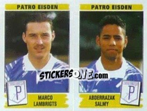 Sticker Marco Lambrigts / Abderrazak Salmy - Football Belgium 1995-1996 n. 397 - Panini