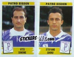 Sticker Vito Simone / Stefano Ghiro - Football Belgium 1995-1996 n. 398 - Panini