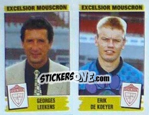 Sticker Georges Leekens / Erik De Koeyer - Football Belgium 1995-1996 - Panini