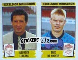 Cromo Georges Leekens / Erik De Koeyer - Football Belgium 1995-1996 n. 400 - Panini