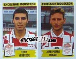 Cromo Eddy Verbeeck / Jean-Pierre Thibaut - Football Belgium 1995-1996 - Panini