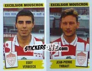 Cromo Eddy Verbeeck / Jean-Pierre Thibaut - Football Belgium 1995-1996 n. 401 - Panini