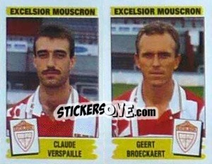 Cromo Claude Verspaille / Geert Broeckaert - Football Belgium 1995-1996 - Panini