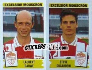 Cromo Laurent Dauwe / Steve Dugardein - Football Belgium 1995-1996 n. 404 - Panini