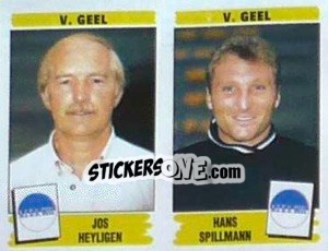 Sticker Jos Heyligen / Hans Spillmann - Football Belgium 1995-1996 n. 406 - Panini