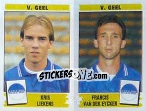 Cromo Kris Leikens / Francis van der Eycken - Football Belgium 1995-1996 - Panini