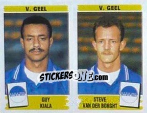 Cromo Guy Kiala / Steve van der Borght - Football Belgium 1995-1996 - Panini