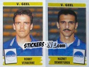 Sticker Ronny Verberne / Hazret Demiryurek - Football Belgium 1995-1996 - Panini