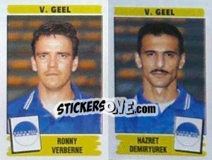 Figurina Ronny Verberne / Hazret Demiryurek - Football Belgium 1995-1996 n. 410 - Panini