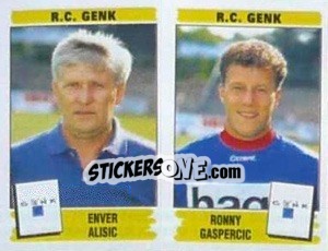 Sticker Enver Alisic / Ronny Gaspercic - Football Belgium 1995-1996 n. 412 - Panini