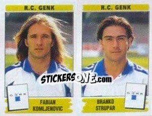 Sticker Fabian Komljenovic / Branko Strupar - Football Belgium 1995-1996 n. 417 - Panini