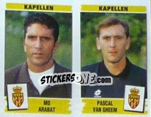 Figurina Mo Arabat / Pascal van Gheem - Football Belgium 1995-1996 - Panini