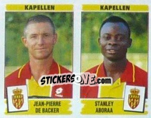 Figurina Jean-Pierre De Backer / Stanley Aboraa - Football Belgium 1995-1996 - Panini